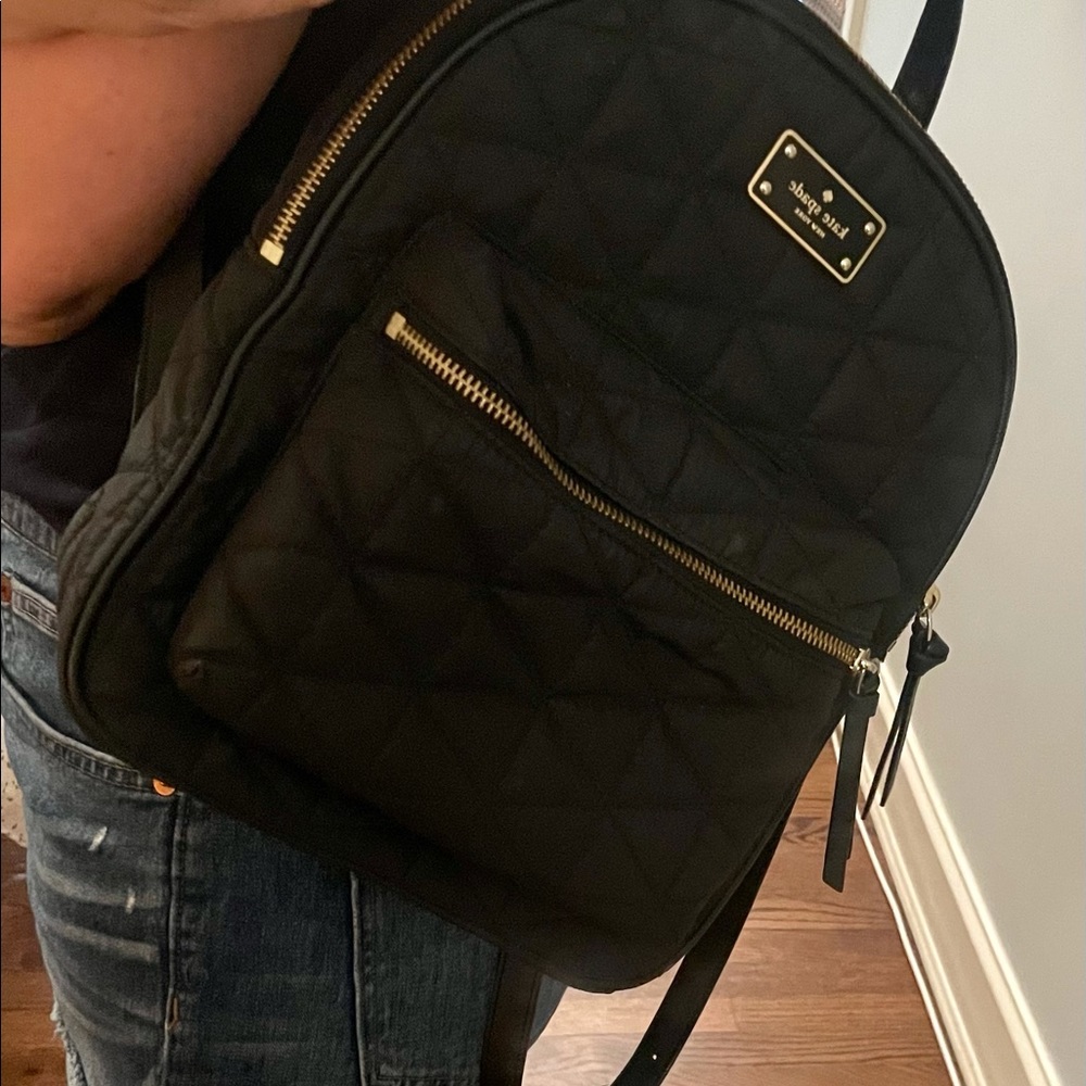 Kate Spade NEW YORK black nylon backpack